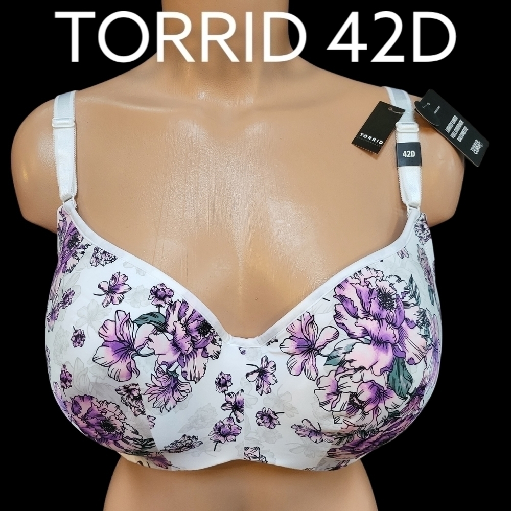Torrid 42D Lightly Lined Full Coverage Balconette Bra - NWT